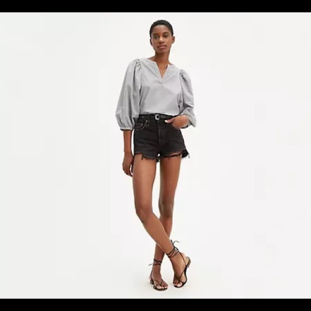 LEVI’S 501 Original High Rise Shorts, Black, Size 28